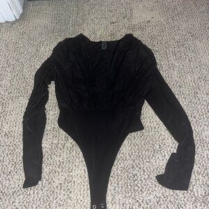 Forever 21 Black Long Sleeve Kids Bodysuit